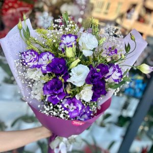 Mor Asaleti Lisianthus Buketi